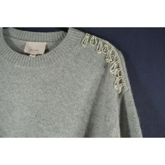 NEW,Cinq A Sept LILLIANA SWEATER in Gray sizeS#S7867